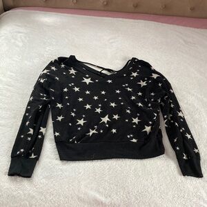 Black Star Pattern Sweater